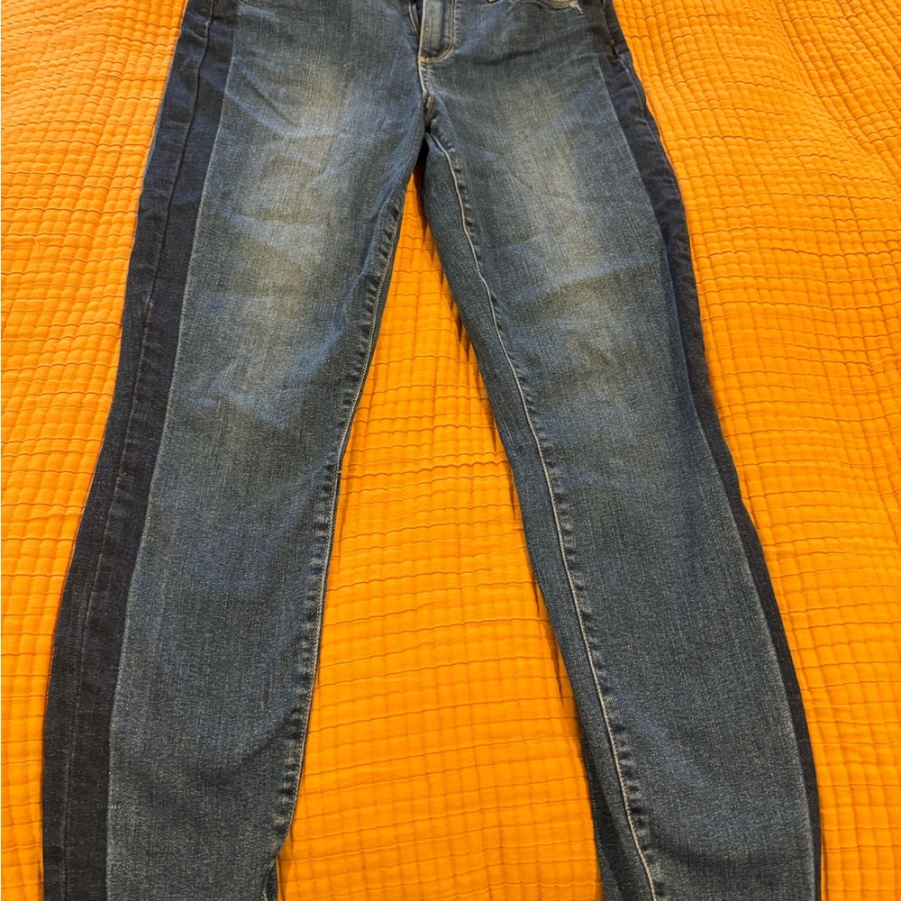 PAIGE Blue Denim with Black Accents